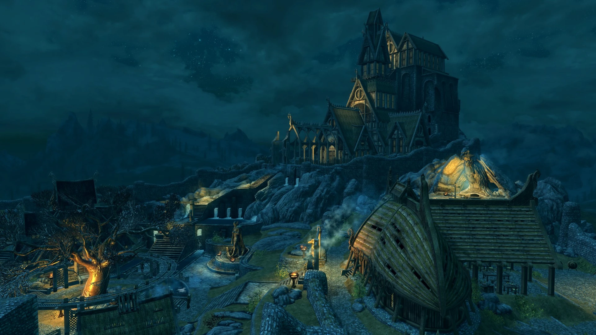 an epic night in whiterun at Skyrim Nexus and Community