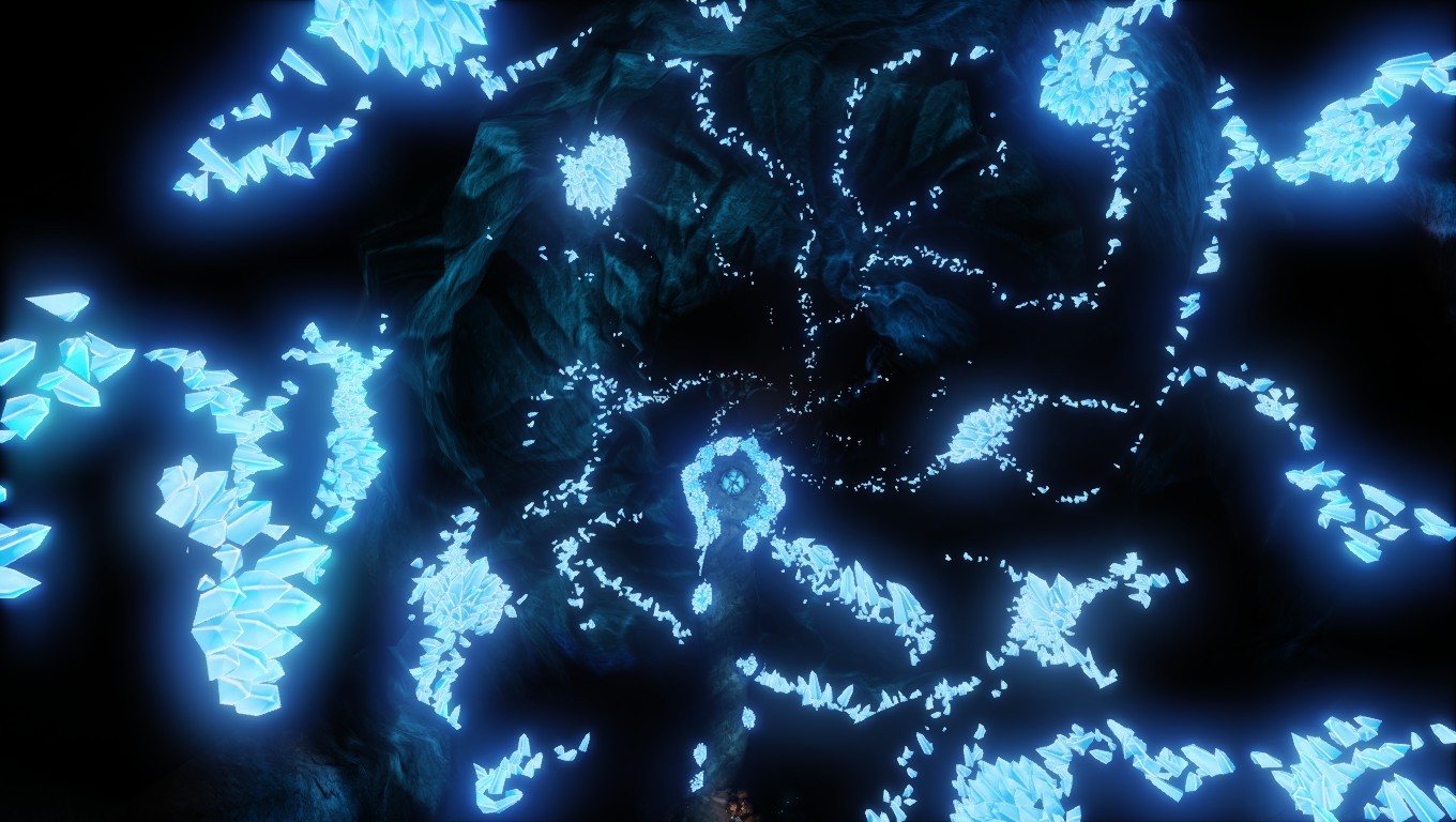 video Games, A Story About My Uncle, Cave, Crystal, Blue, Glowing Wallpaper HD / Desktop and Mobile Background