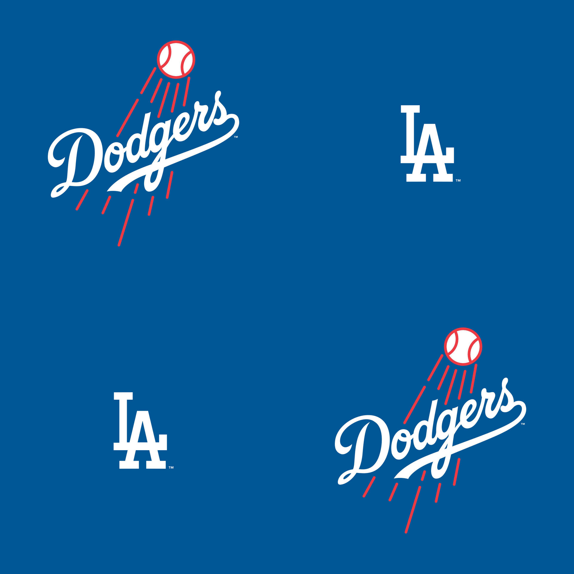 Download Dodgers Logo Small Baseball Red Wallpaper