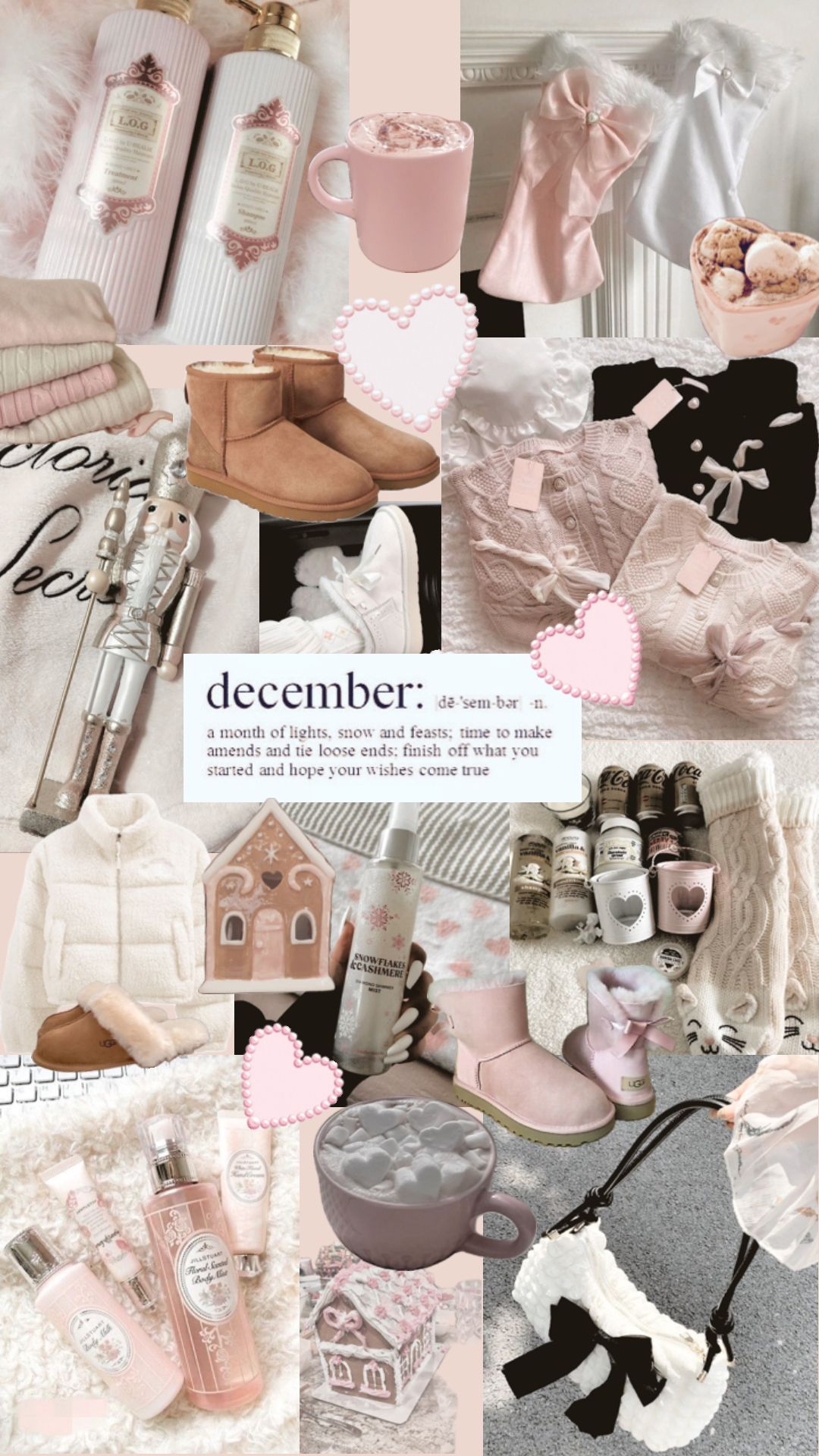 Cute pink Christmas #christmas #pink #uggs #pinkchritsmas #wallpaper #vibes #outfitinspo #beauty #preppy