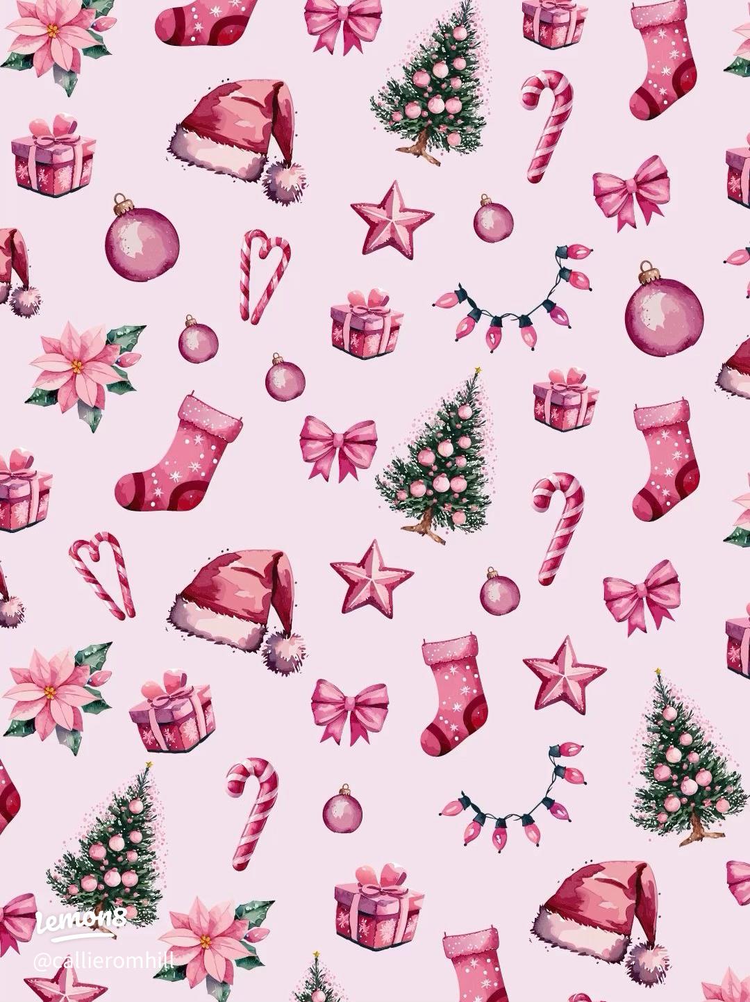 Add a Festive Touch: Christmas Wallpaper with Bows