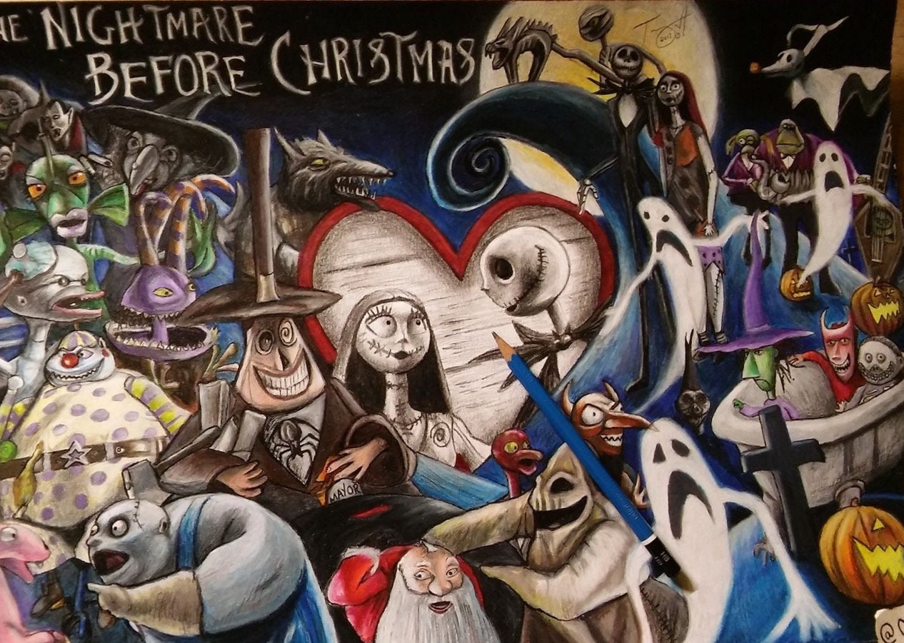 Nightmare Before Christmas Collage Prints