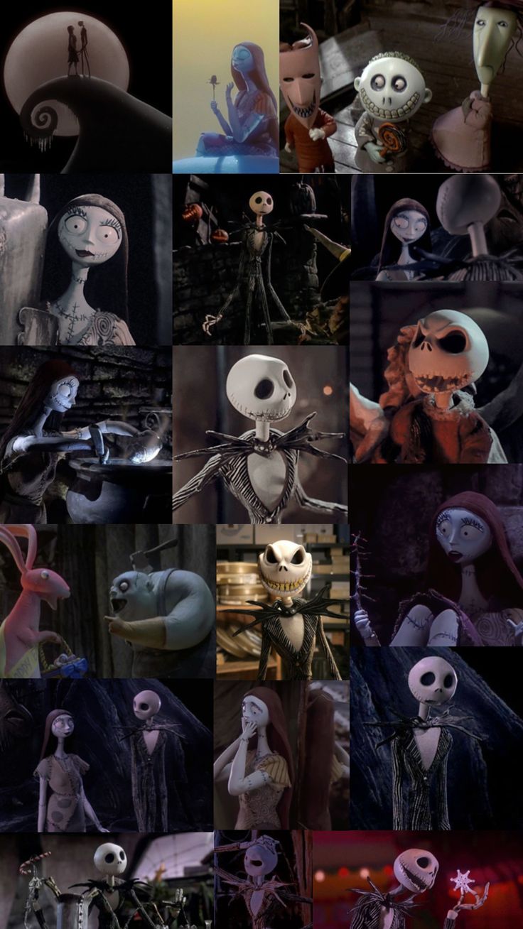 nightmarebeforechristmas #jackandsally #jackskellington #wallpaper #vibes #movies