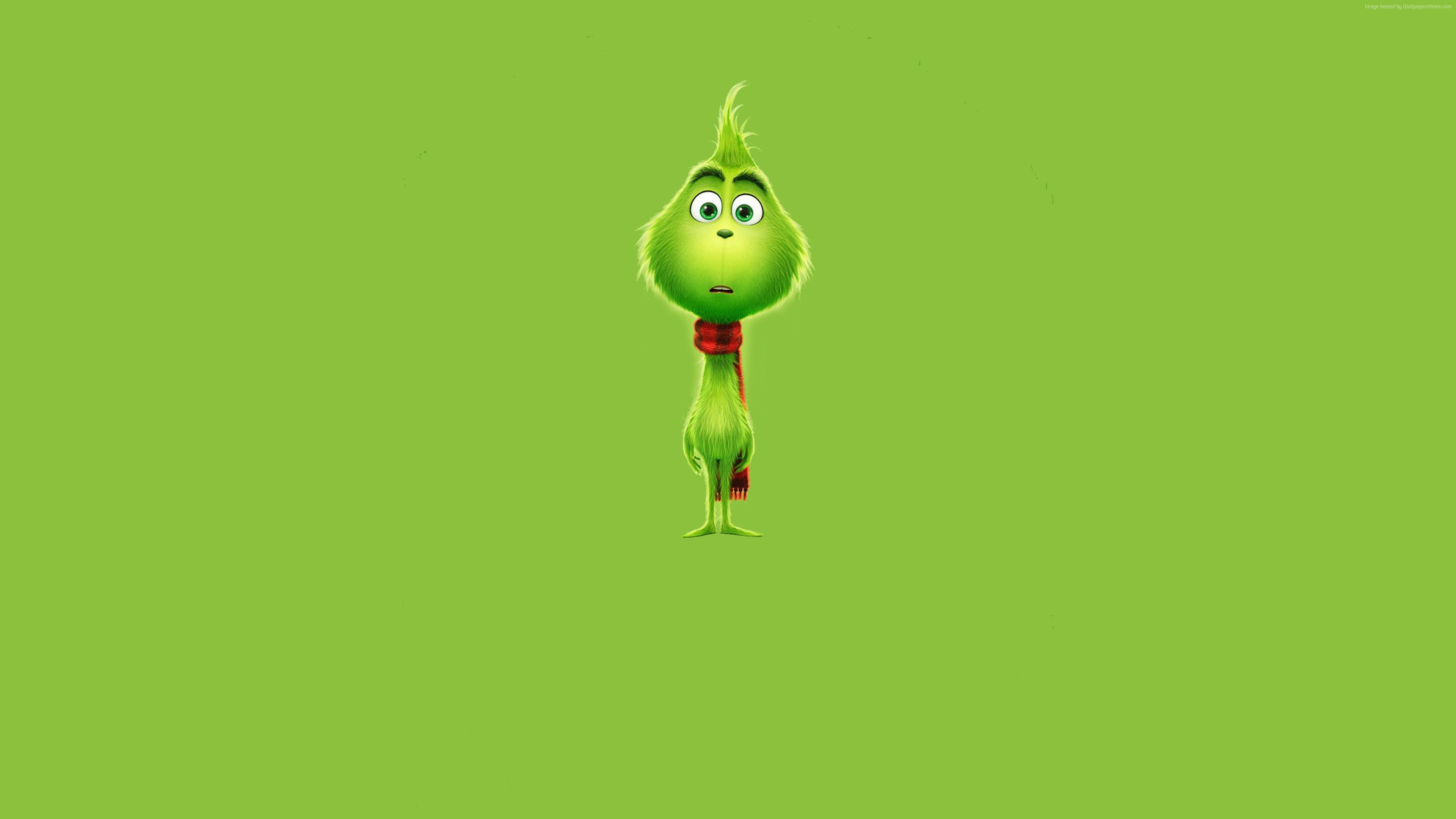 How The Grinch Stole Christmas Green Background 4K HD The Grinch Wallpaper