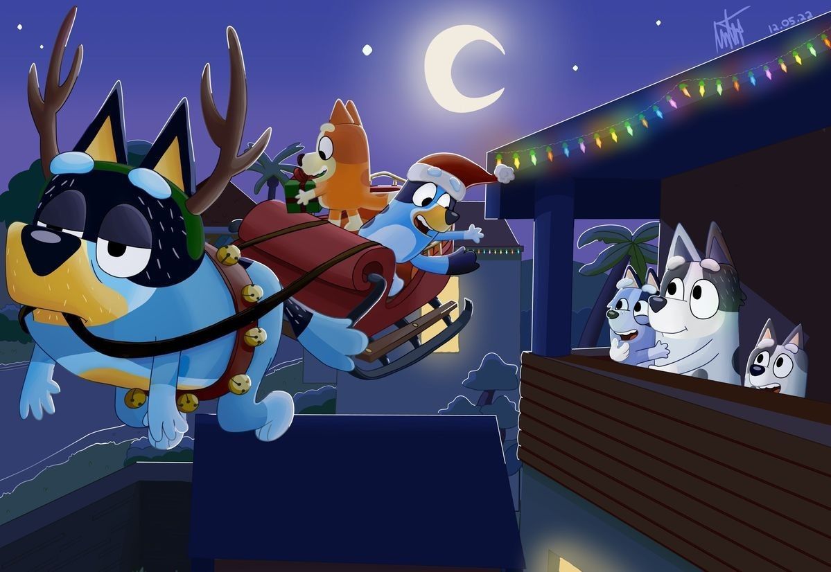 Christmas BLUEY Wallpaper, HD Christmas BLUEY Background on WallpaperBat