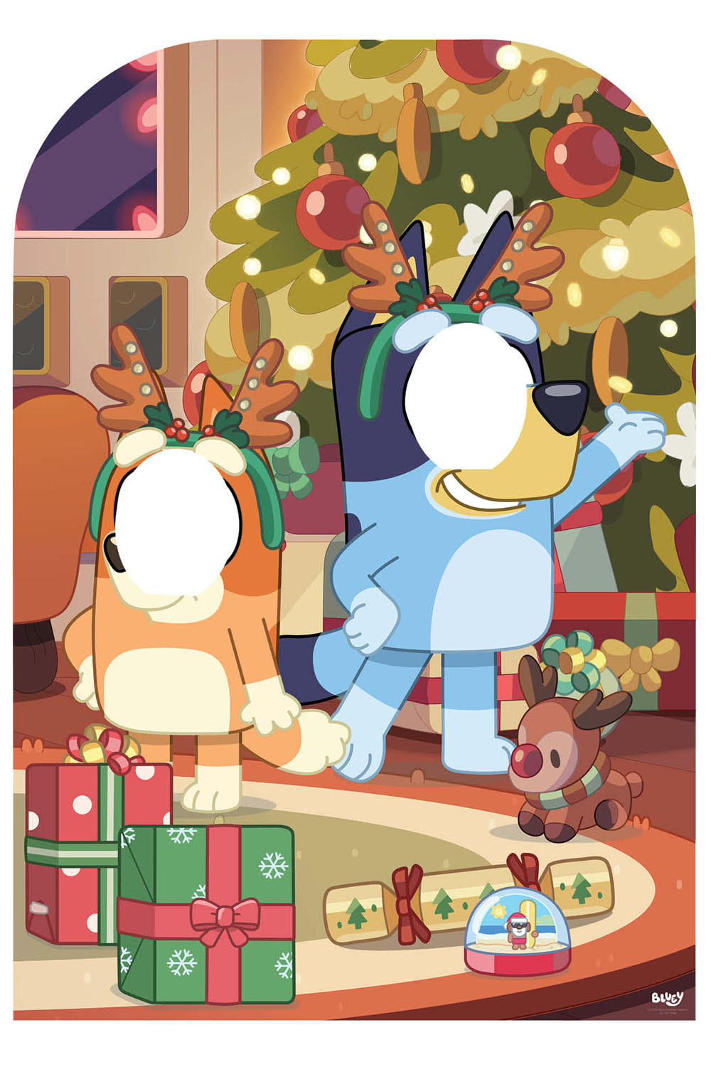 Bluey And Bingo Christmas Cardboard Stand In Official Standup