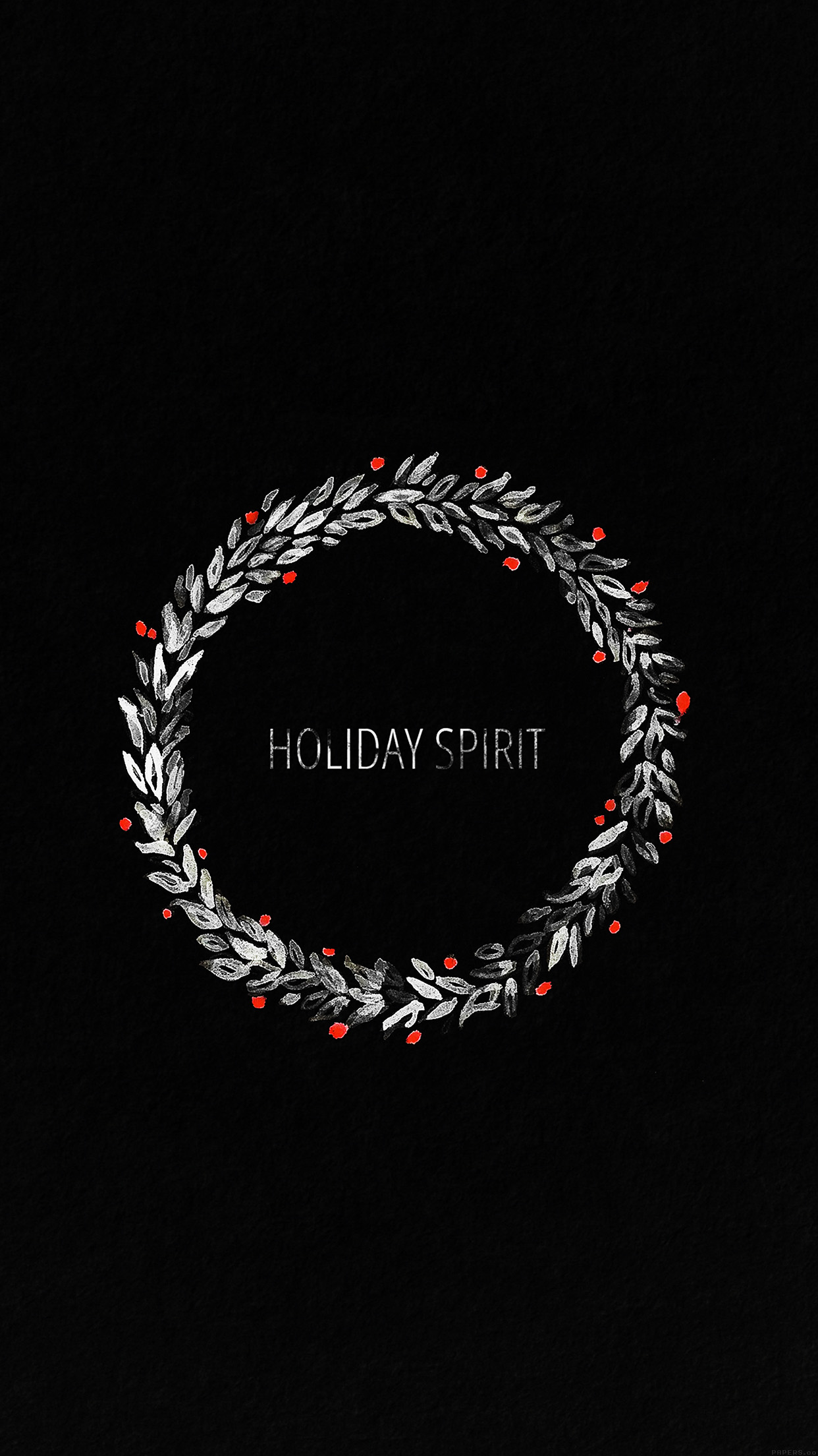 holiday spirit minimal dark christmas art