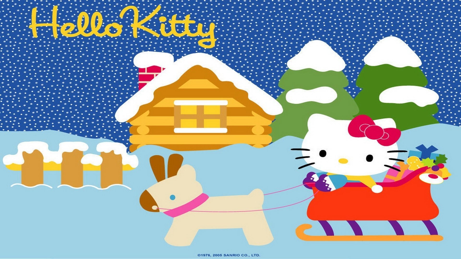 Hello Kitty Merry Christmas Wallpaper