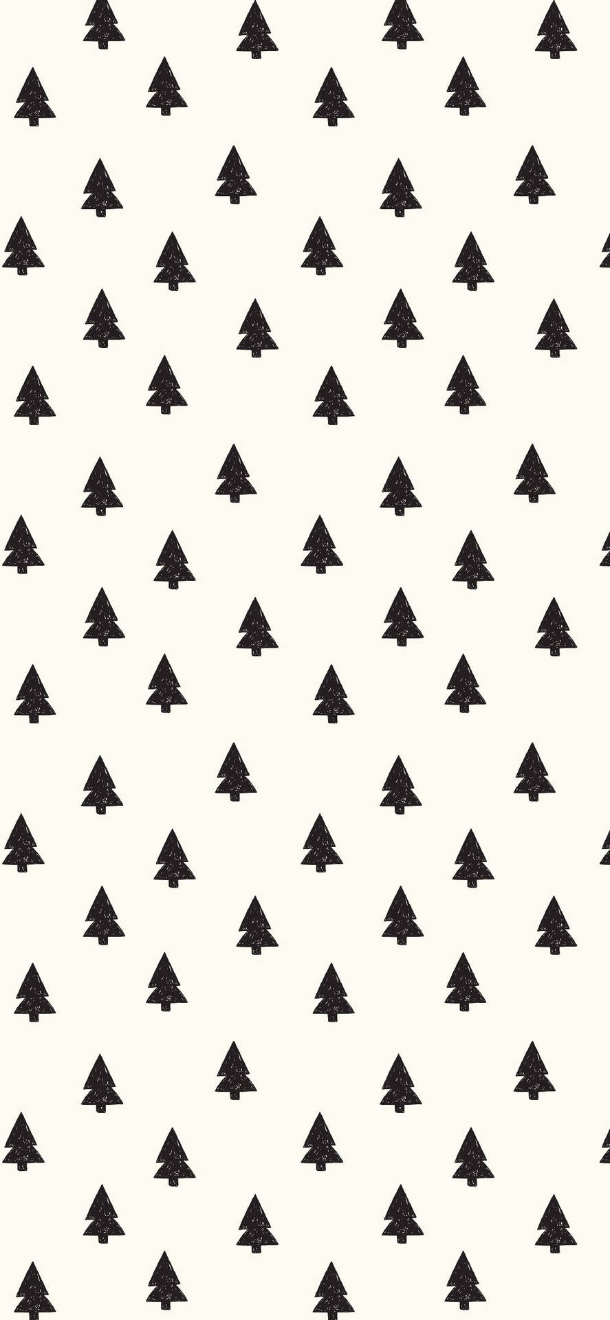 Download Simple Cute Christmas iPhone Black Trees Wallpaper