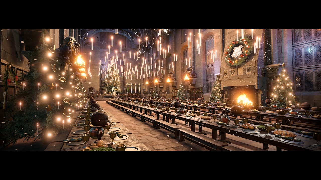 The Christmas Great Hall of Hogwarts