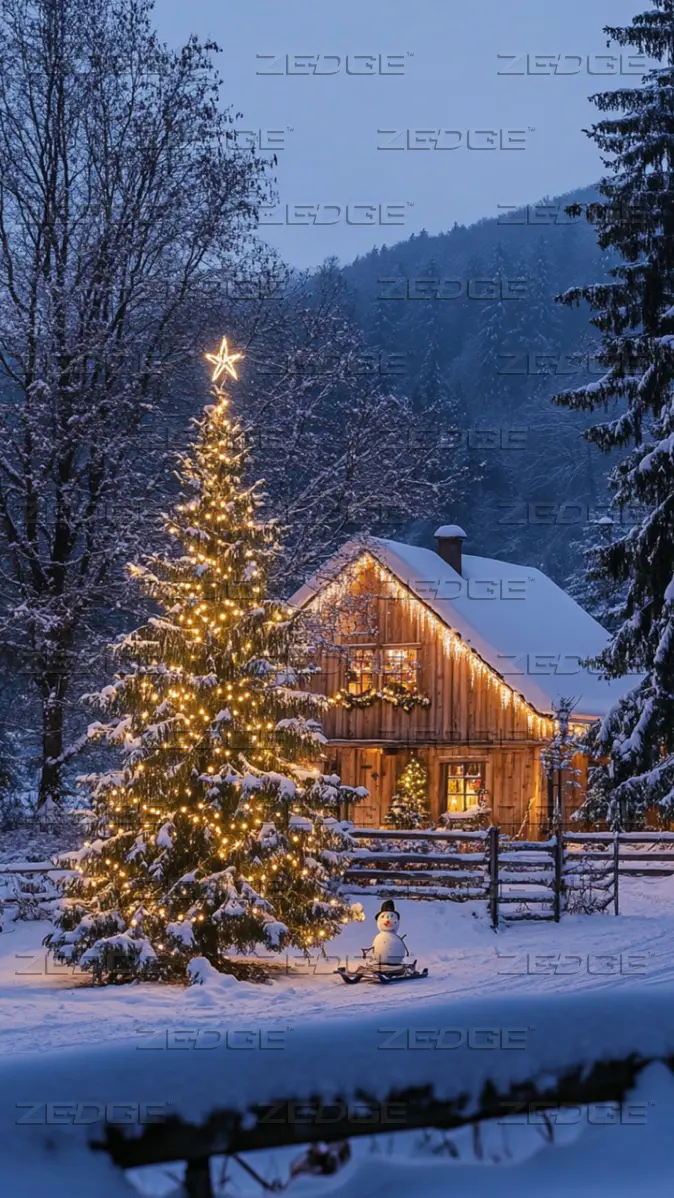 Christmas tree wallpaper by Winter & Tree