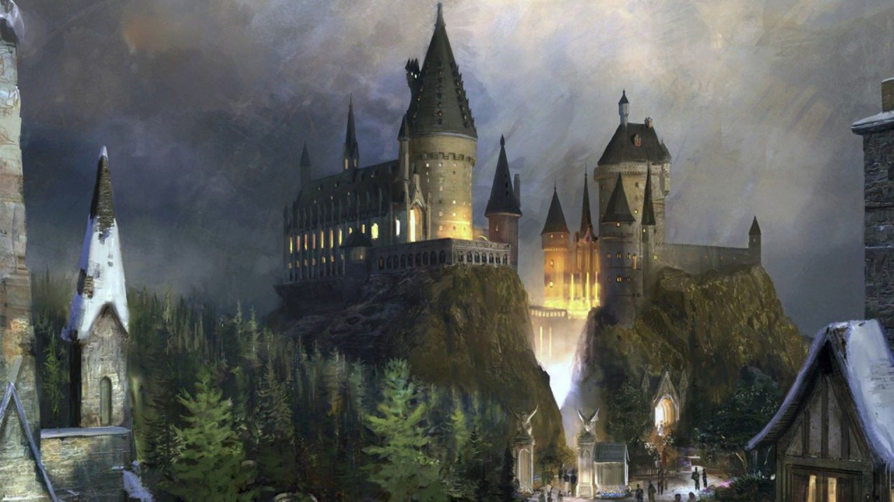 hogwarts harry potter with people HD movies Wallpaper