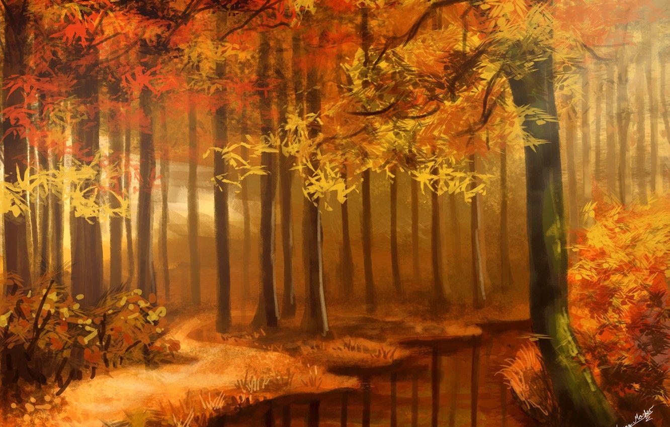 Autumn Art Wallpaper, HD Autumn Art Background on WallpaperBat