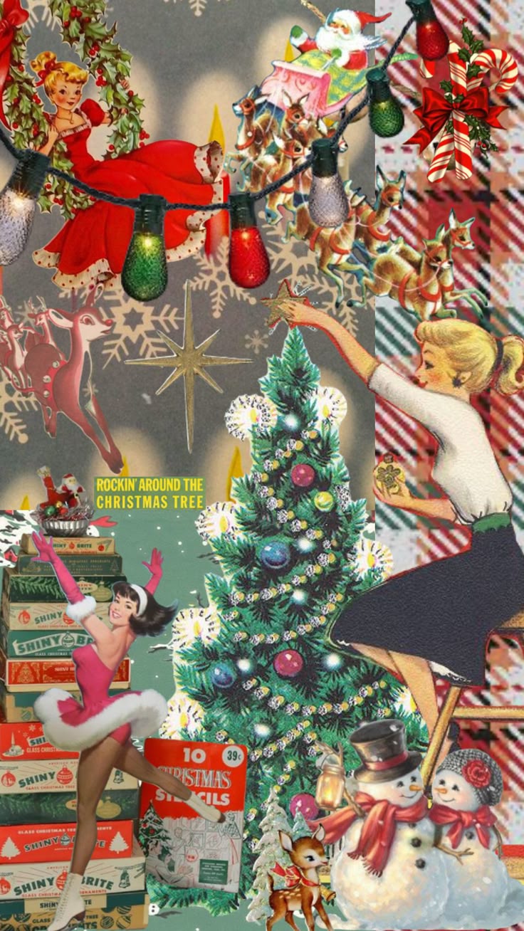 vintage Christmas #vintage #christmas #christmasaestheti. Christmas phone wallpaper, Christmas tree wallpaper