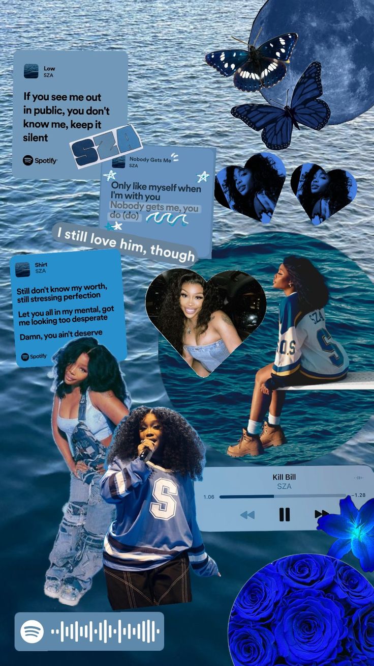 sza #szaaestethic #wallpaper #blueaestetic #blue