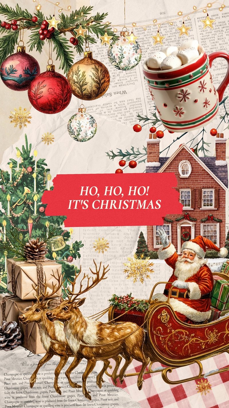 Sleigh Christmas Tree Watercolor Image Wallpaper