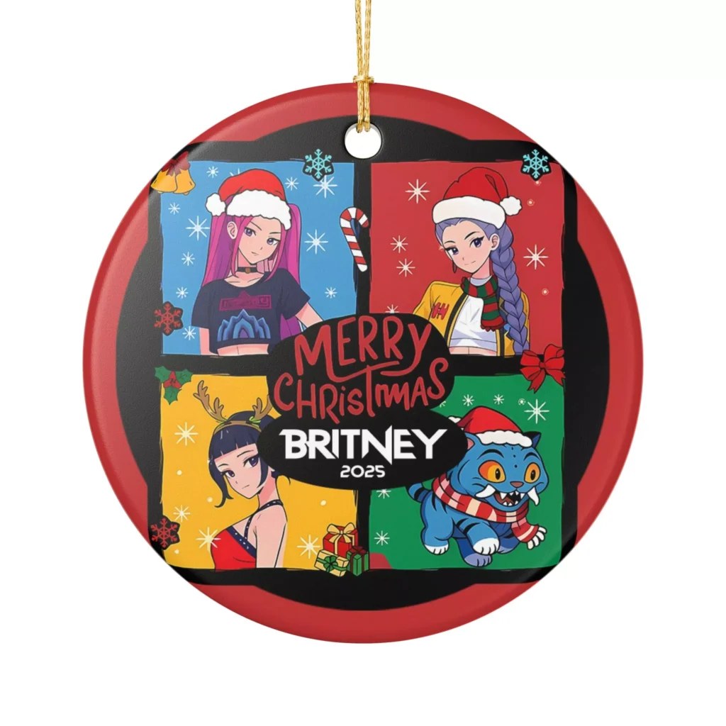 Kpop Demon Hunters Christmas Ornament. Huntrix Fan Gift