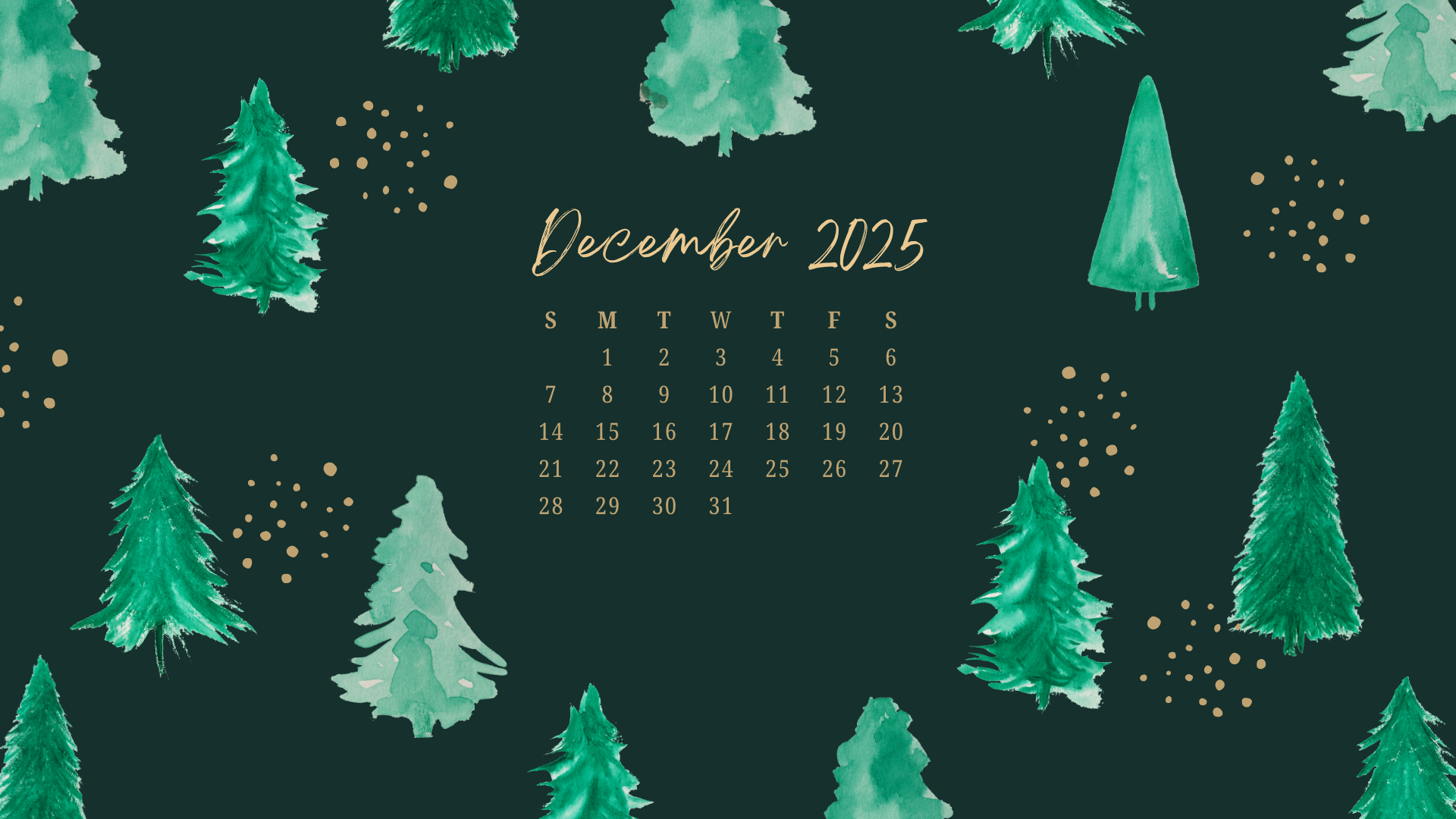 Free December 2025 Desktop Calendar Background (EASY DOWNLOAD)