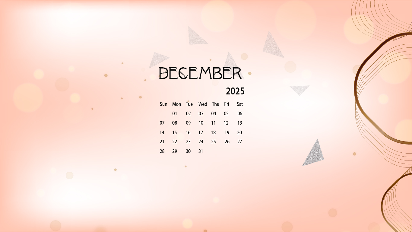 December 2025 Desktop Wallpaper Calendar