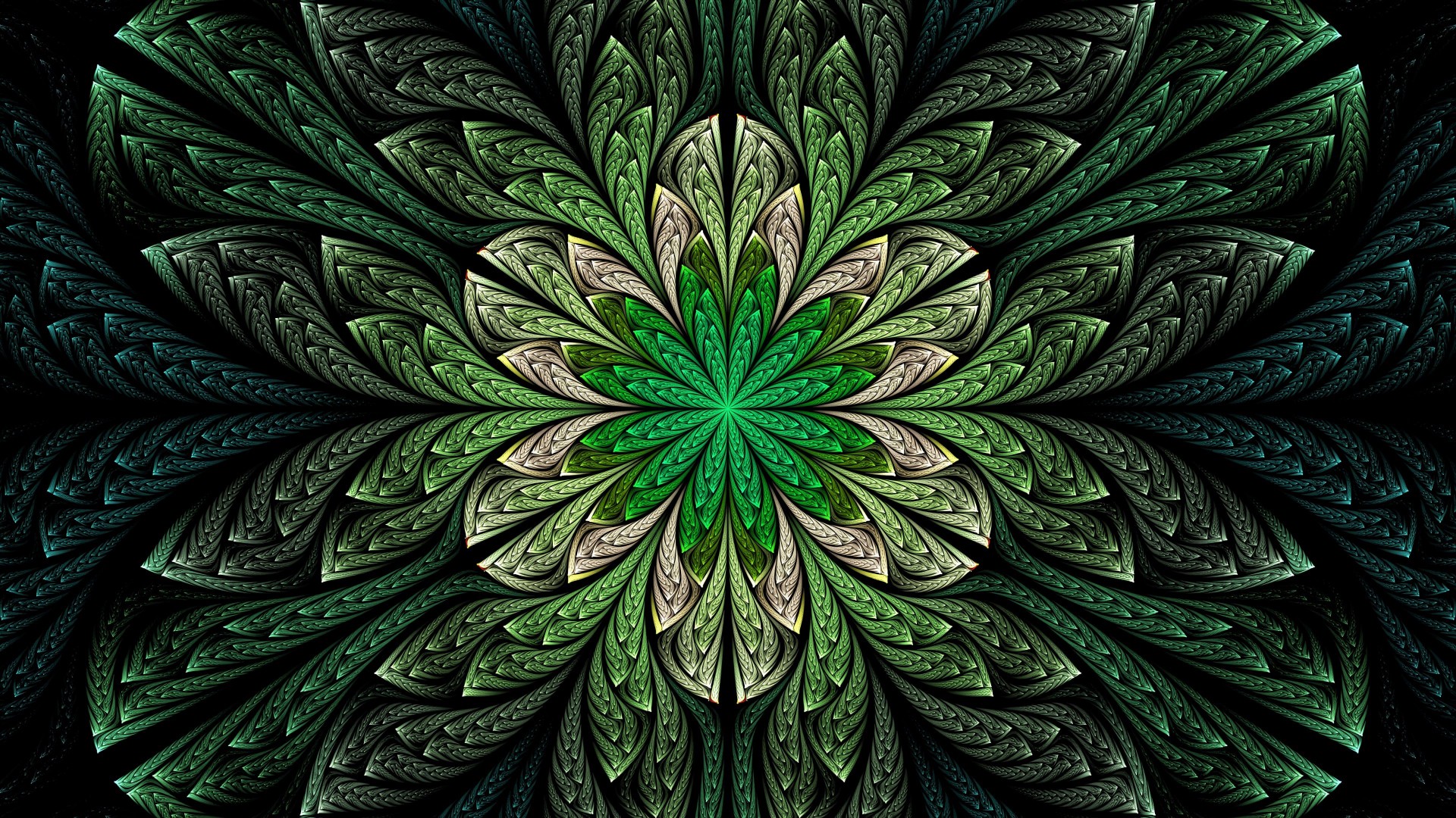 green white art pattern fractal abstraction wallpaper dark background 4K HD Abstract Wallpaper