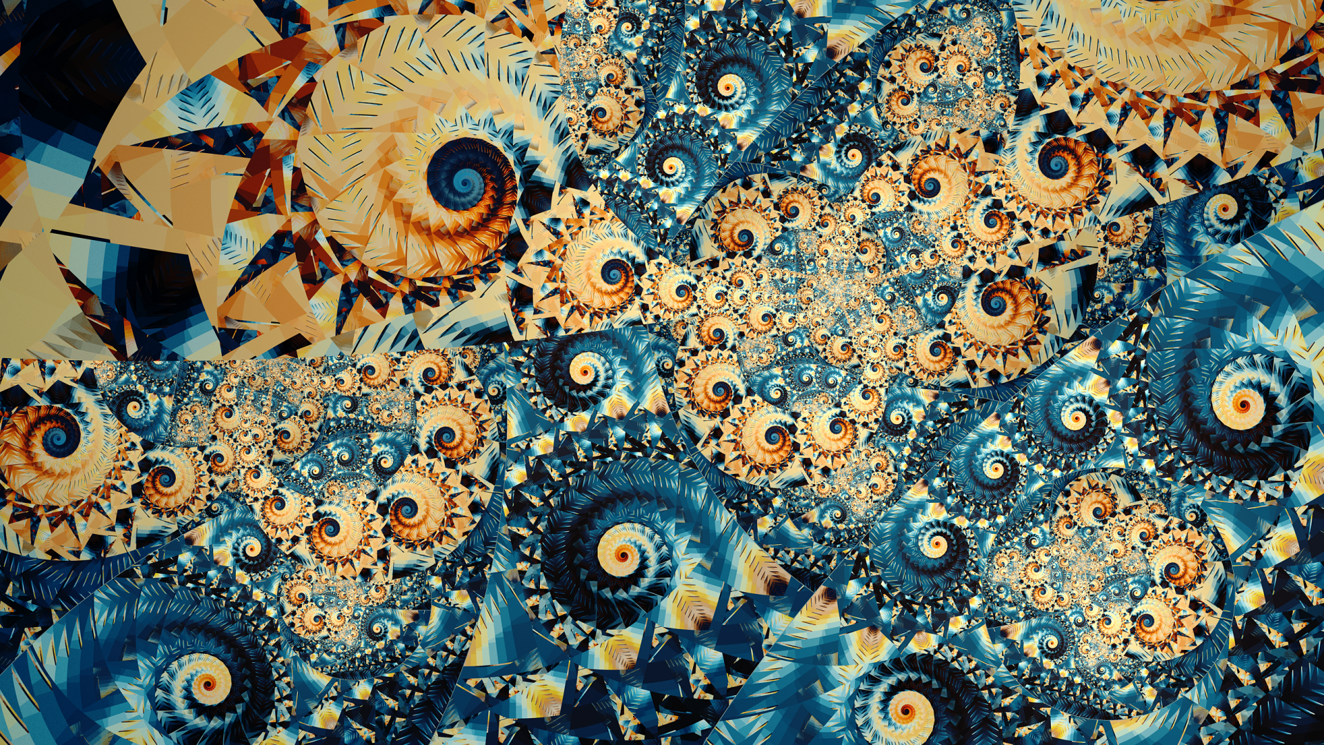 Psychedelic Swirl Fractal HD Wallpaper by Jan Jämsén