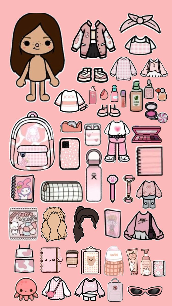 Back to school toca boca but pink!