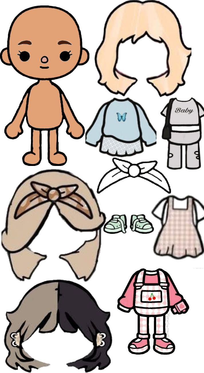 toca boca paper doll Outfit