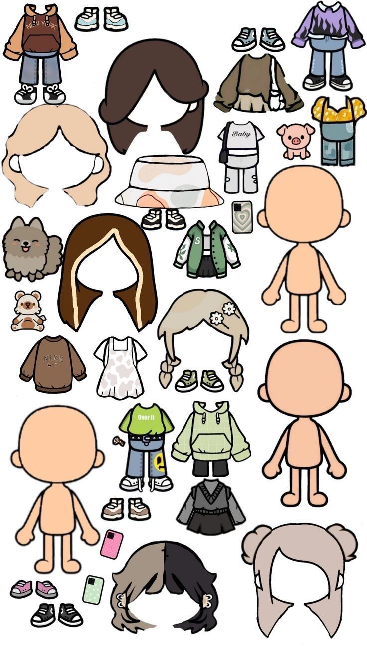 Nini Sticker. Paper doll , Doll drawing, Paper doll printable