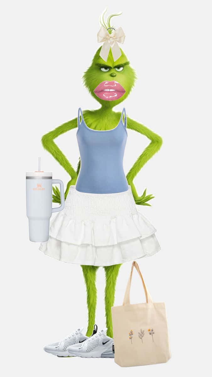 Download Preppy Fashion Grinch Wallpaper