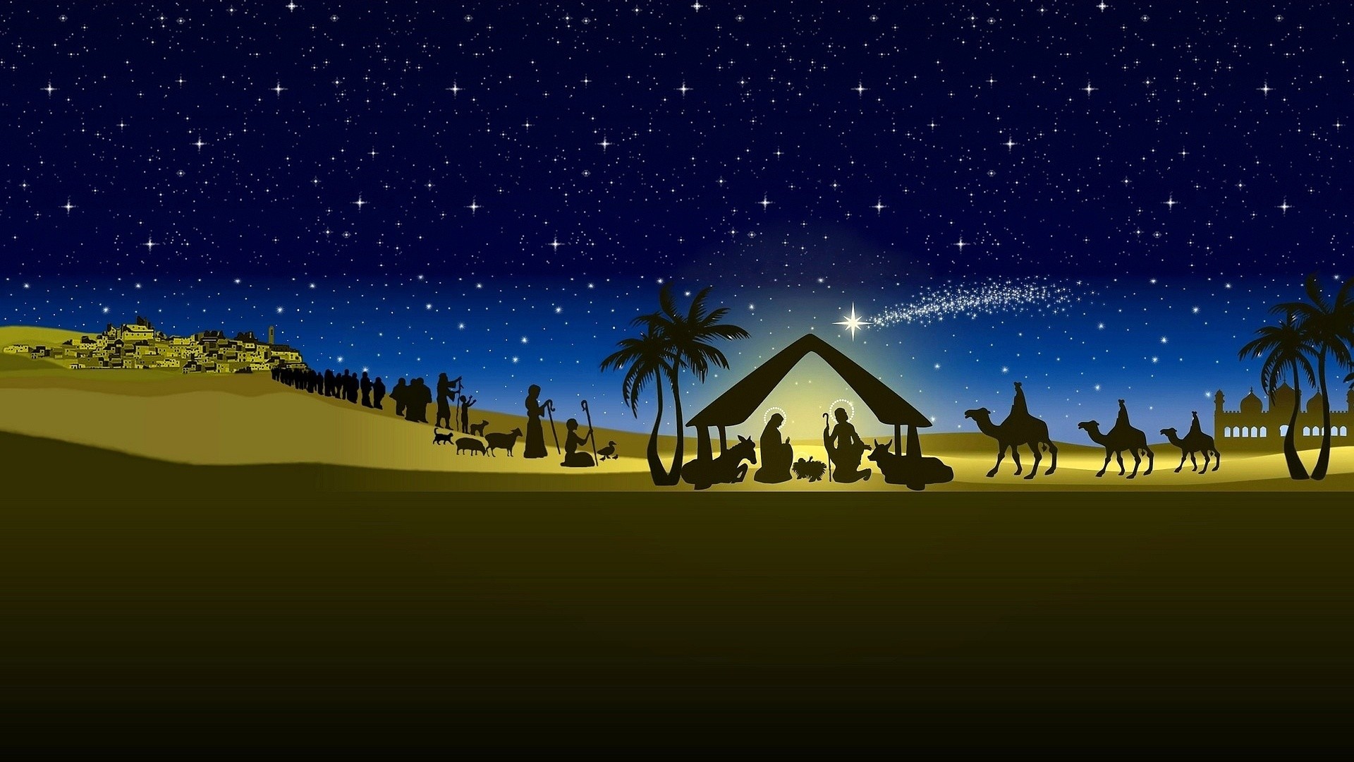 Religious Christmas Background Wallpaper