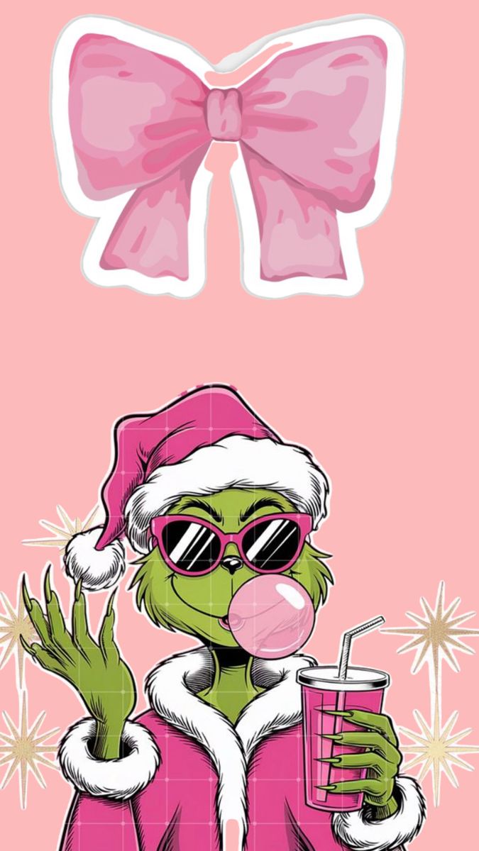 The grinch if he was preppy. Wallpaper iphone christmas, Christmas wallpaper iphone cute, Xmas wallpaper