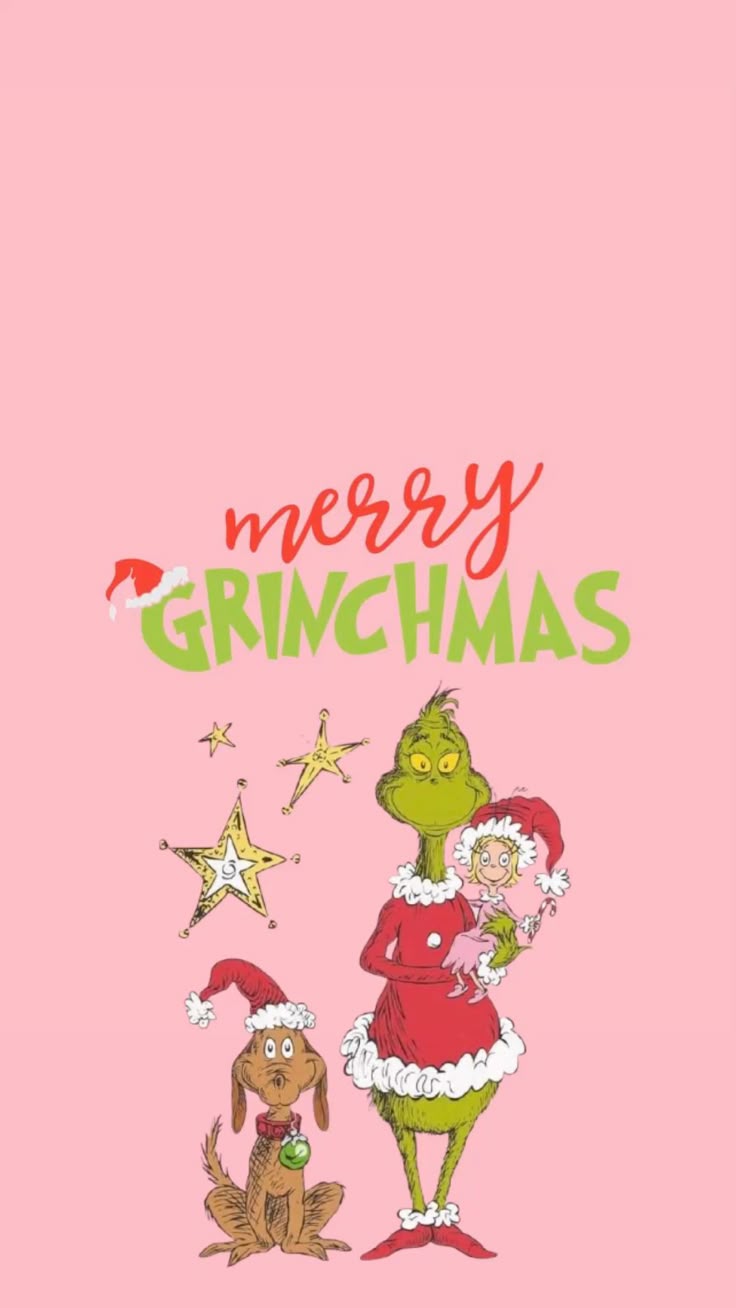 Pink Grinch Christmas Wallpaper