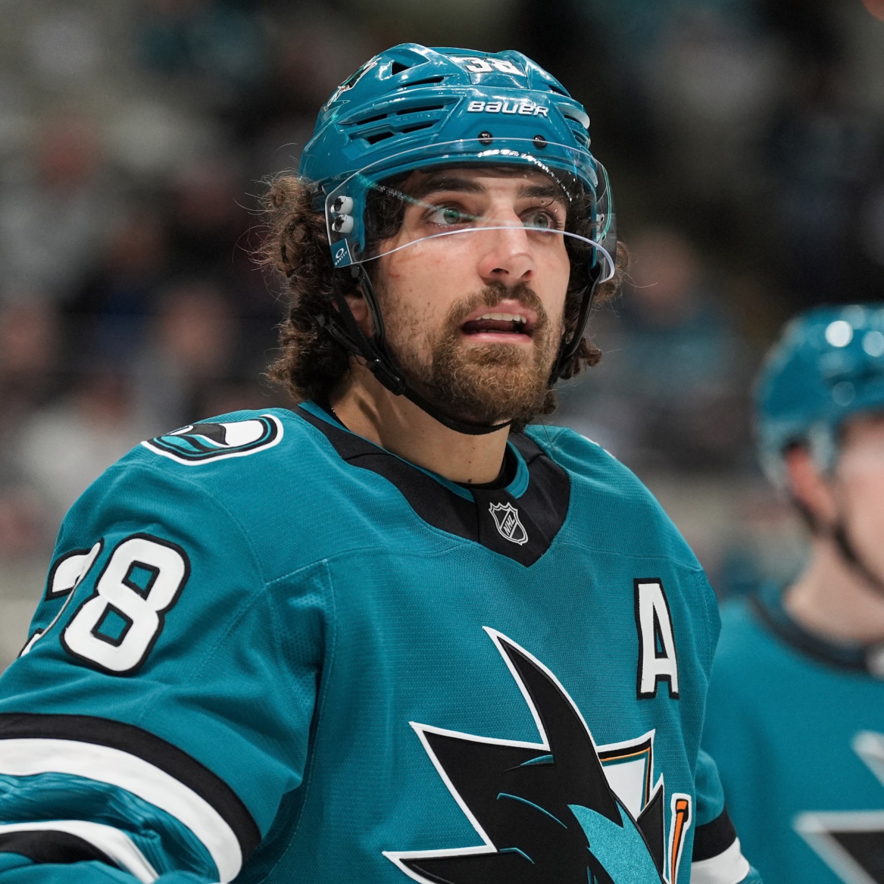 San Jose Sharks' Mario Ferraro, injured vs. Minnesota, done for season