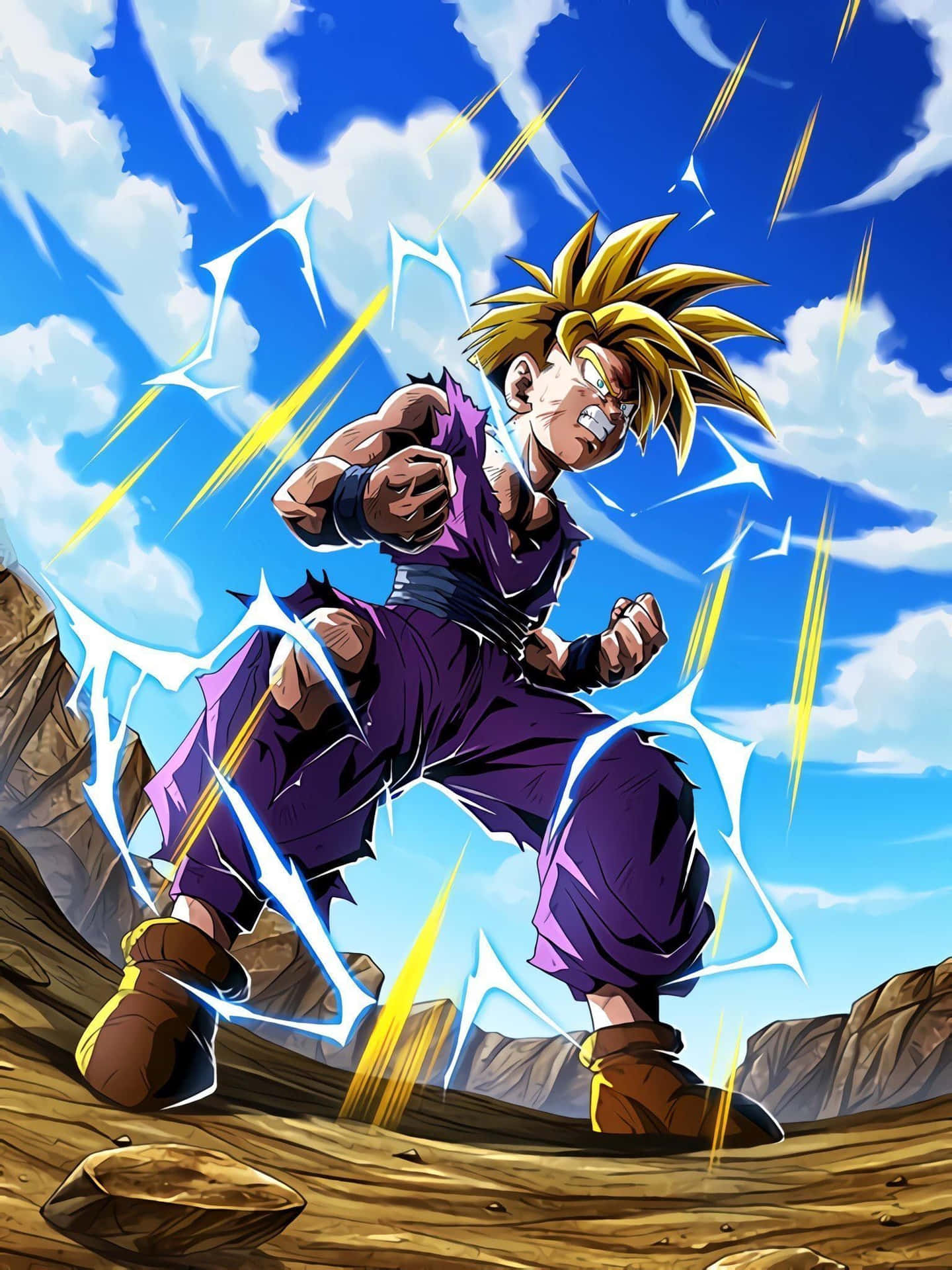 Download Gohan iPhone Preparing To Fight Wallpaper