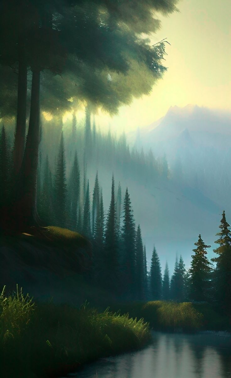 A.I Bob Ross Painting
