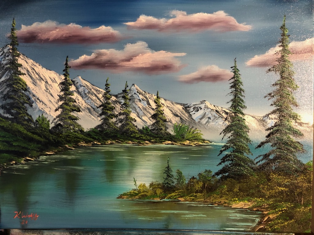 Bob Ross Inspired Paint & Sip “Fall Mountain Morning”