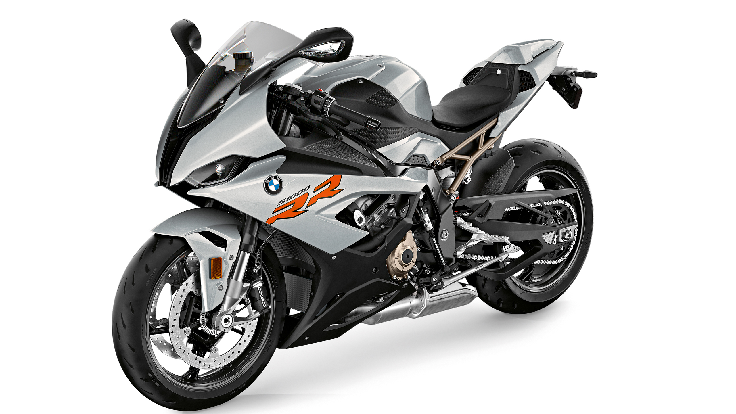 Grey BMW S1000RR Motorcycle White Background HD Bike Wallpaper