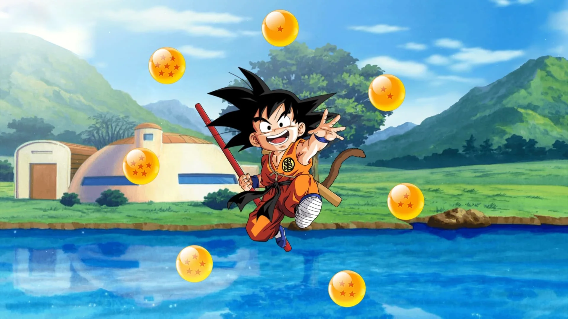 Goku's Adventure at Goku House Ball Animated Wallpaper