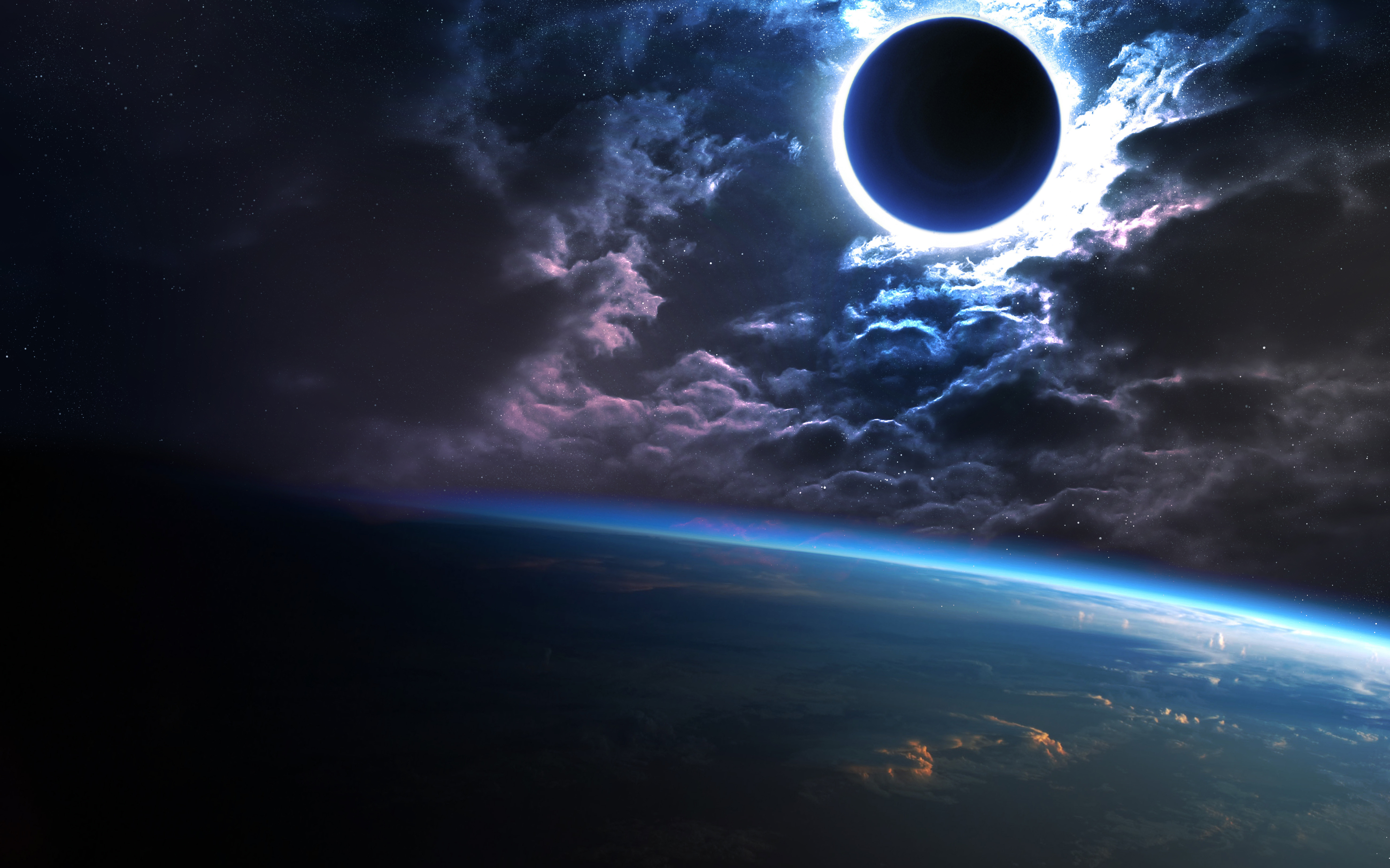 4K Black Hole Space Wallpaper