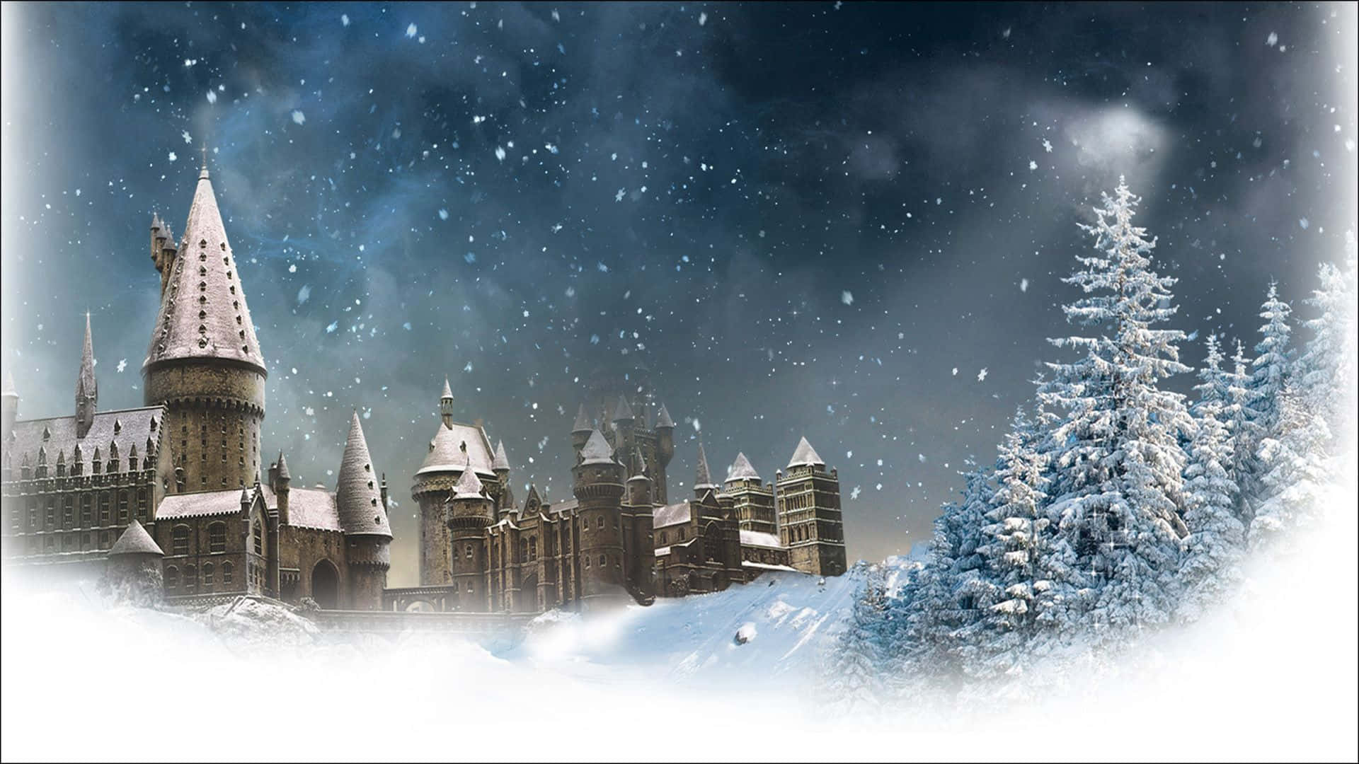 Christmas At Hogwarts Wallpaper