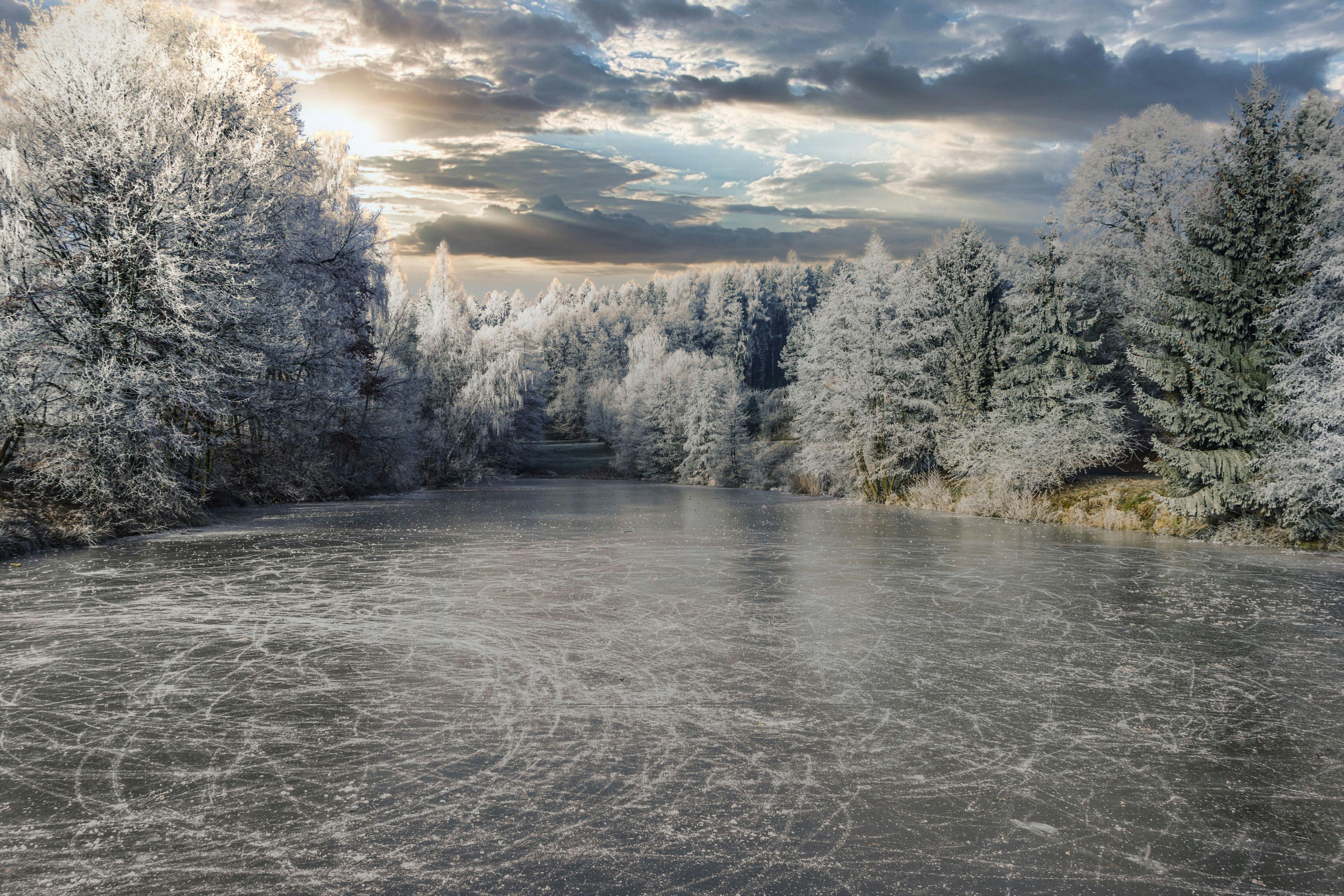 A Frozen Lake during Winter · Free