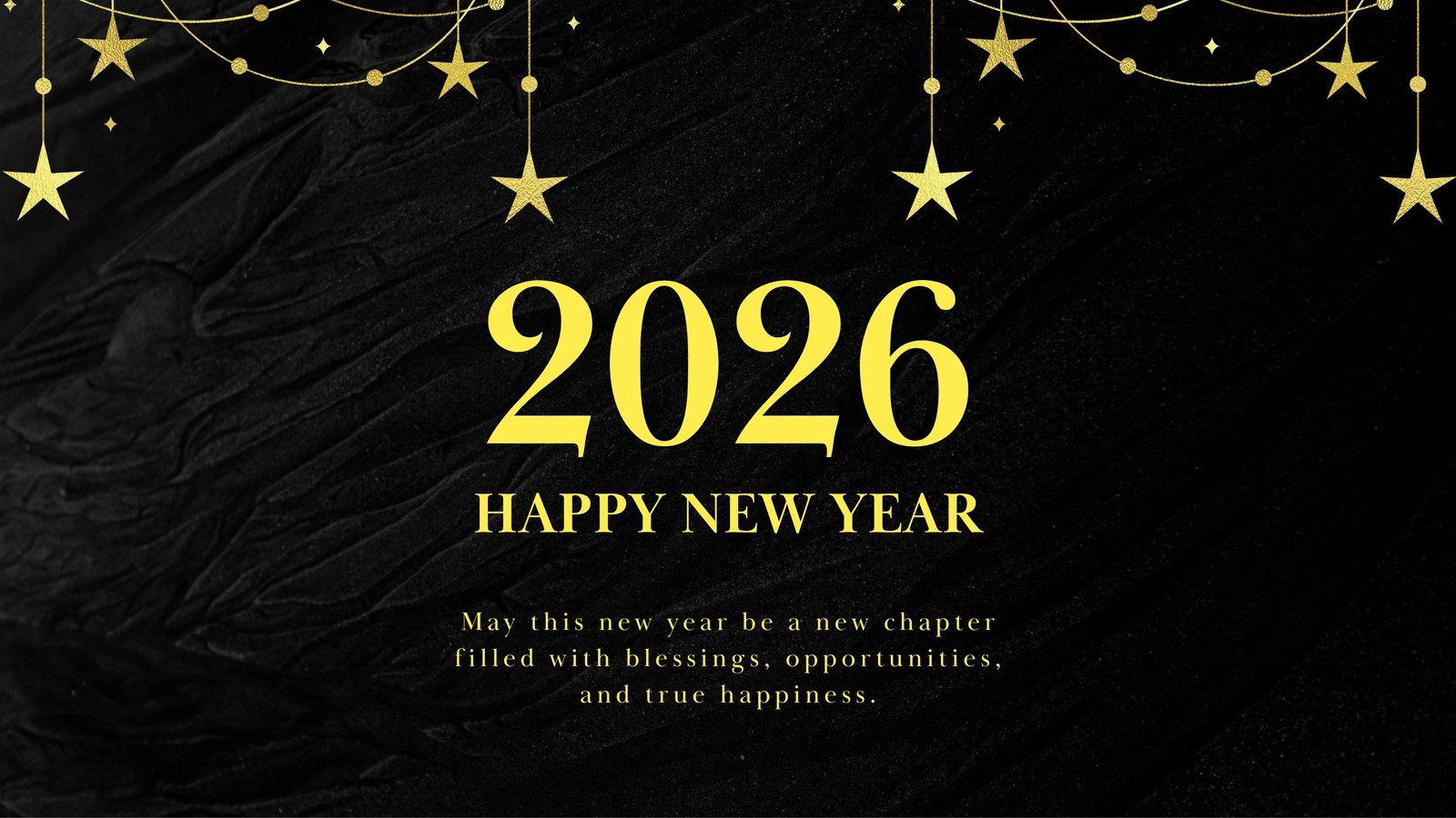 Gold and Black Elegant Happy New Year Video