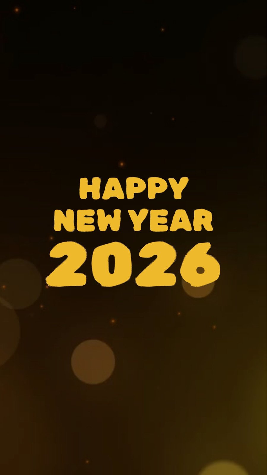 Gold and Black Playful New Year 2026 TikTok Story