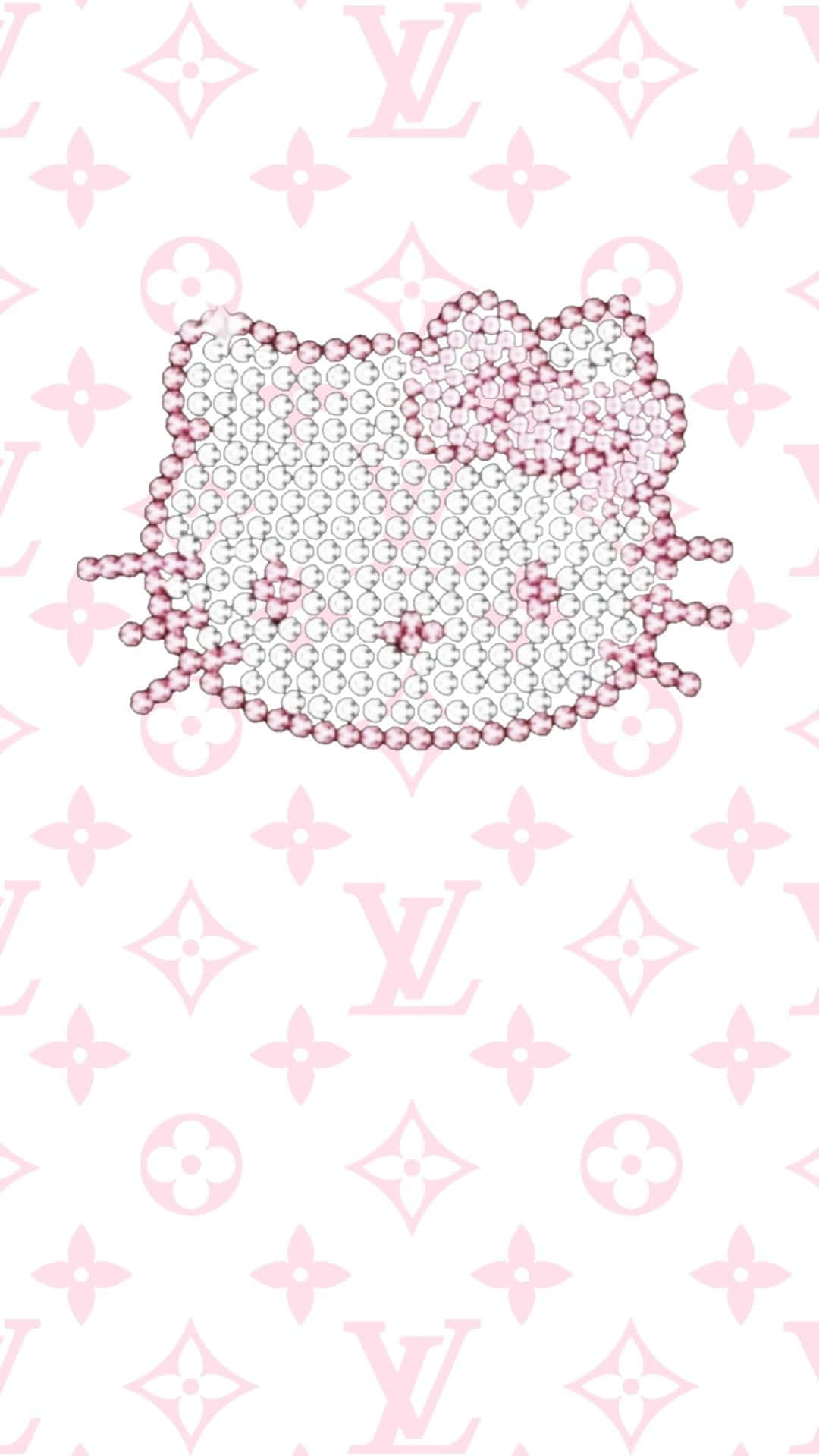 Download Hello Kitty Louis Vuitton Pattern Wallpaper