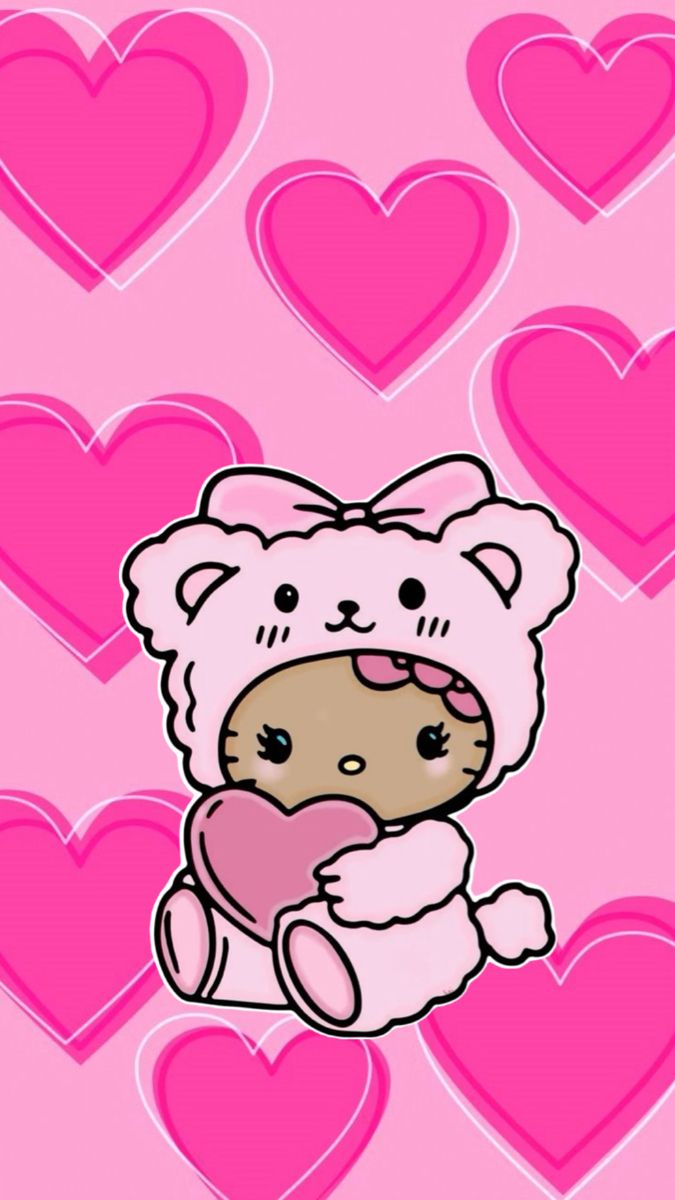 Harajuku hello kitty pink wallpaper. Hello kitty wallpaper hd, Walpaper hello kitty, Hello kitty iphone wallpaper