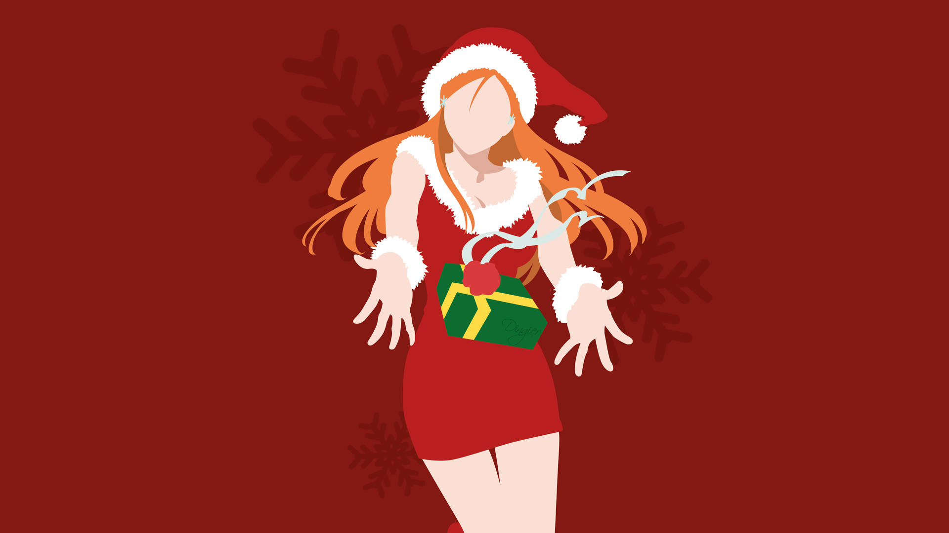 Download Minimalist Christmas Orihime Inoue Bleach 4K Ultra HD Wallpaper