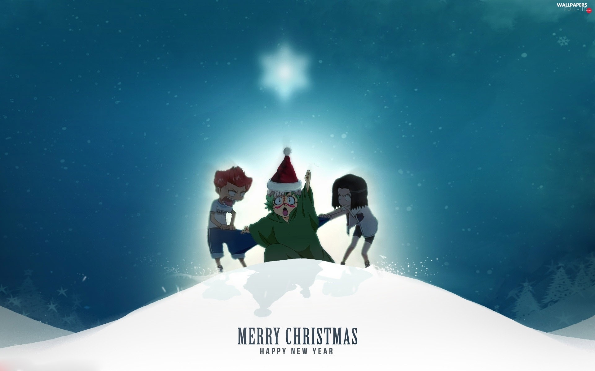 christmas, snow, bleach, Kids HD Wallpaper: 1920x1200