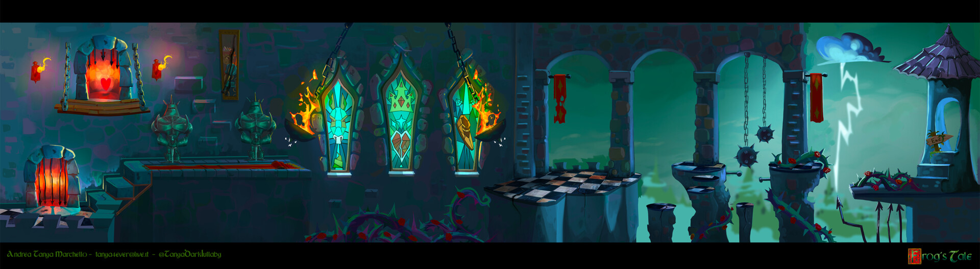 Metroidvania Background and asset design Cartoon Castle