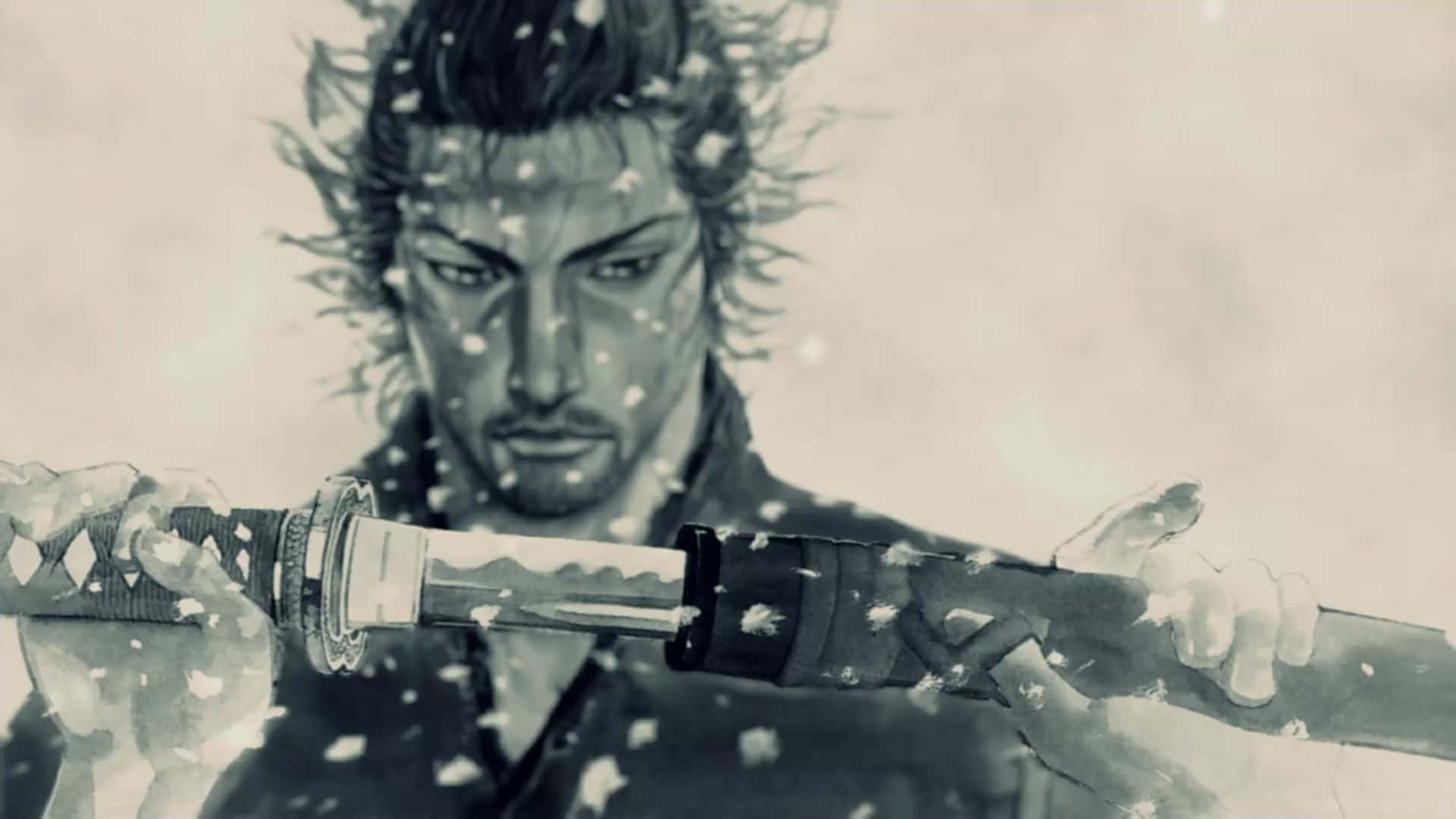 Download Miyamoto Musashi Snow Samurai Wallpaper