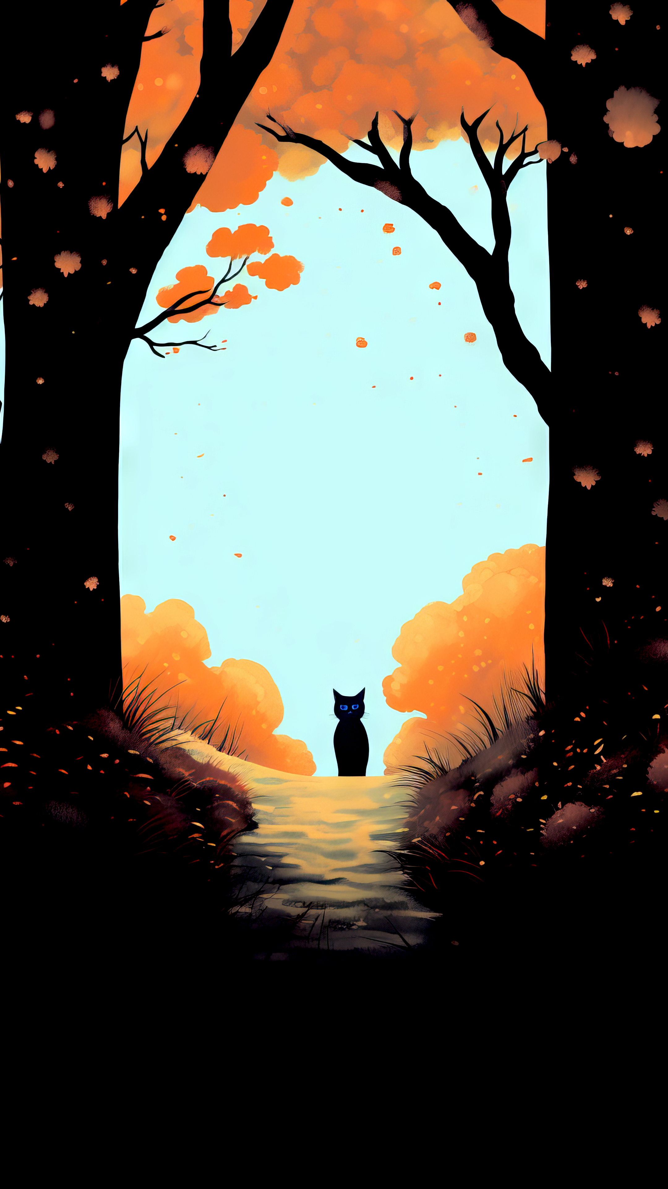 Autumn Cat [2160x3840]